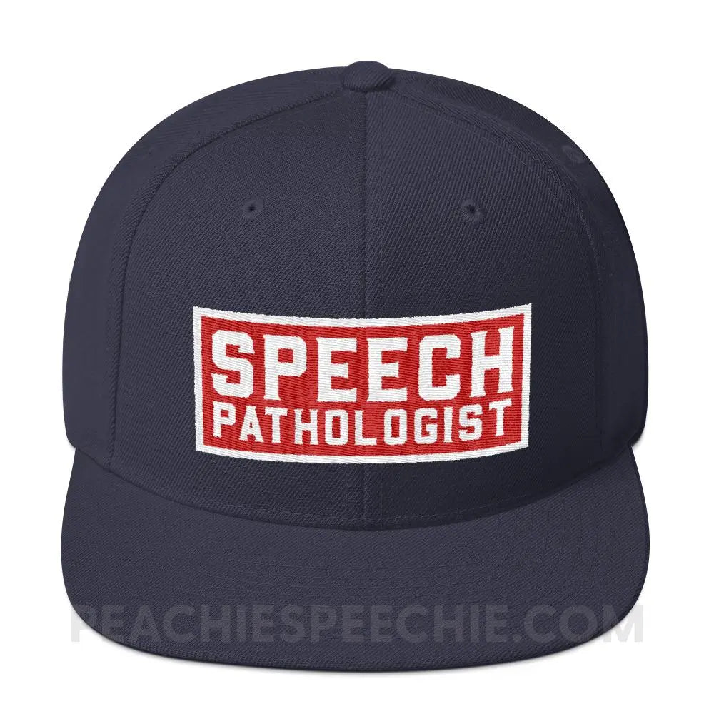 Speech Pathologist Wool Blend Ball Cap - Navy - Hats peachiespeechie.com