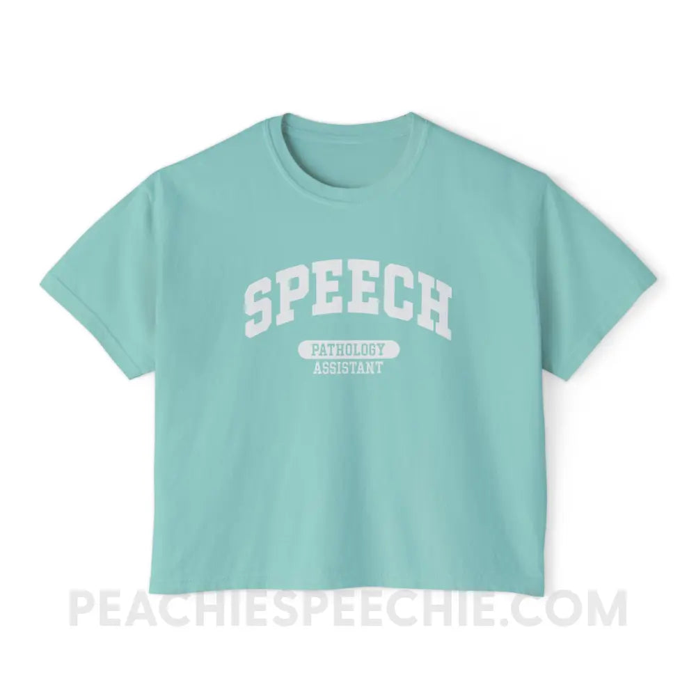 Speech Pathology Assistant (SLPA) Arch Comfort Colors Boxy Tee - Chalky Mint / S - T-Shirt peachiespeechie.com