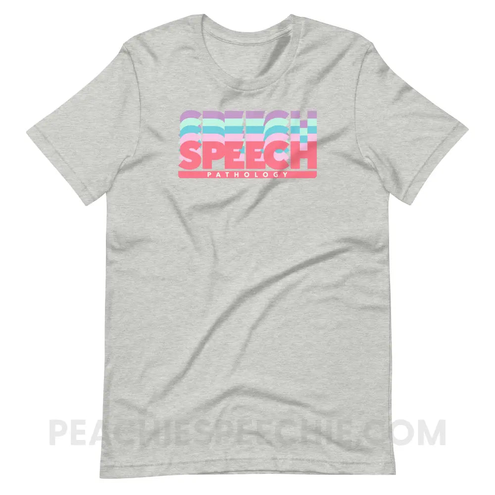 Speech Pathology Color Shades Premium Soft Tee - Athletic Heather / XS - peachiespeechie.com