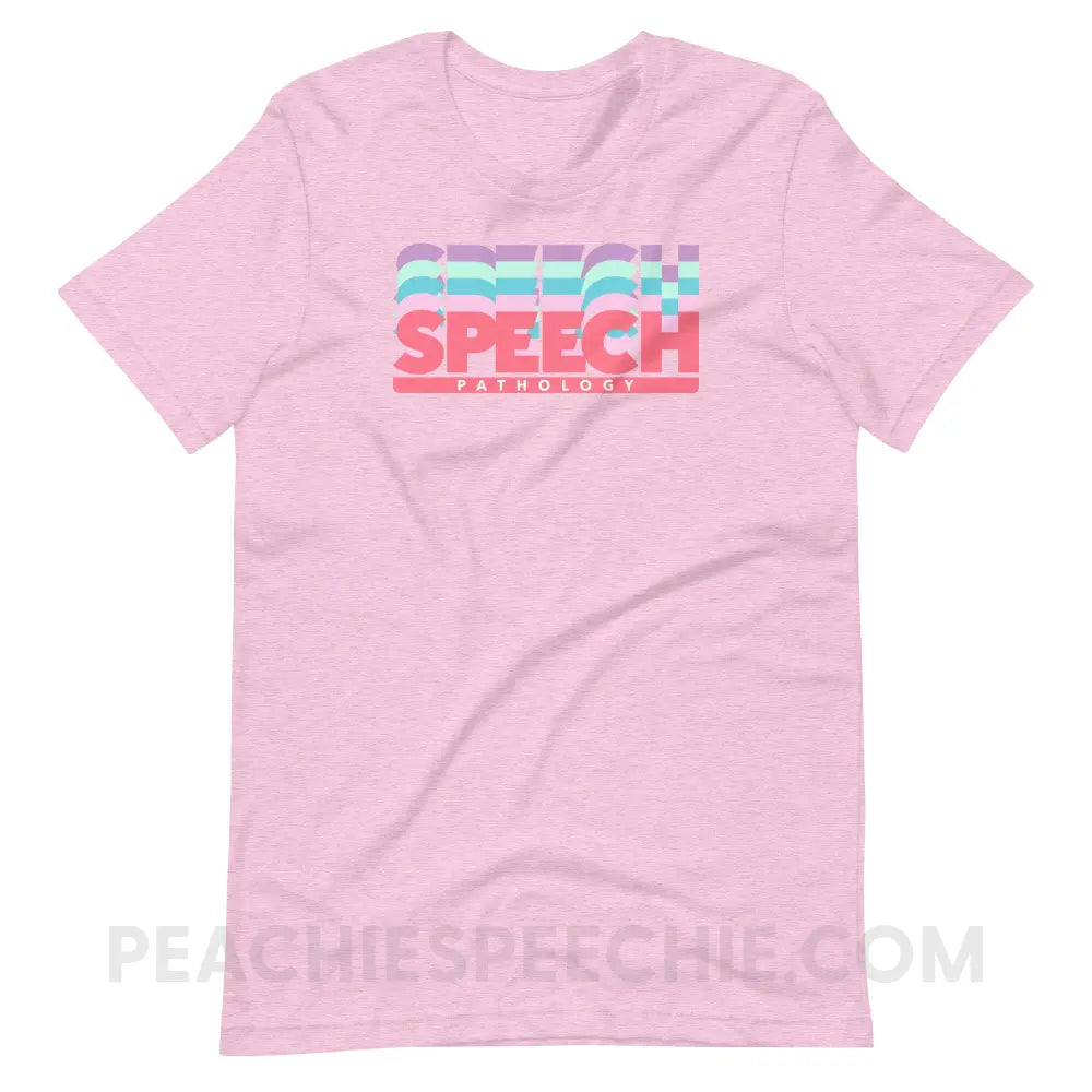Speech Pathology Color Shades Premium Soft Tee - Heather Prism Lilac / XS - peachiespeechie.com