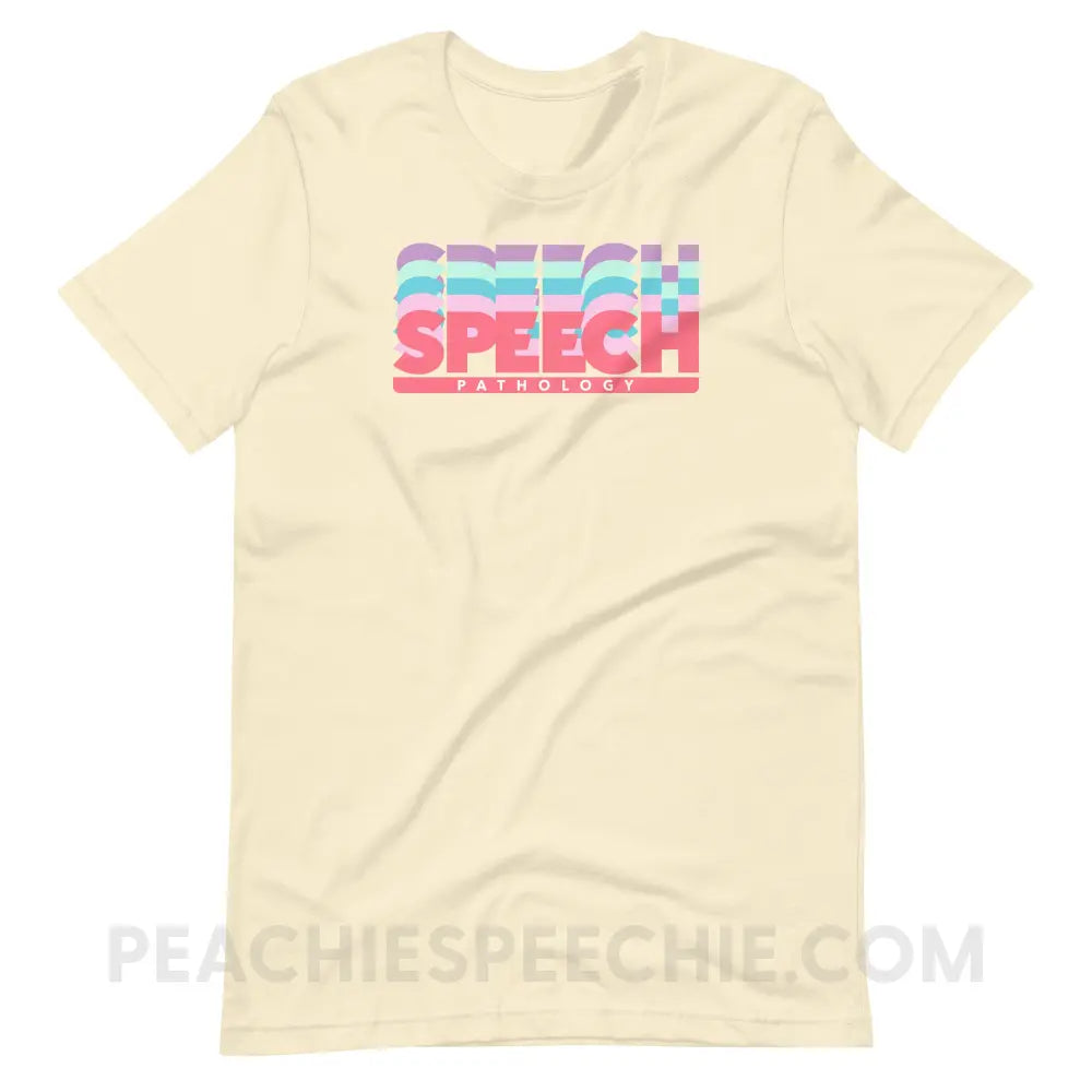 Speech Pathology Color Shades Premium Soft Tee - Natural / XS - peachiespeechie.com
