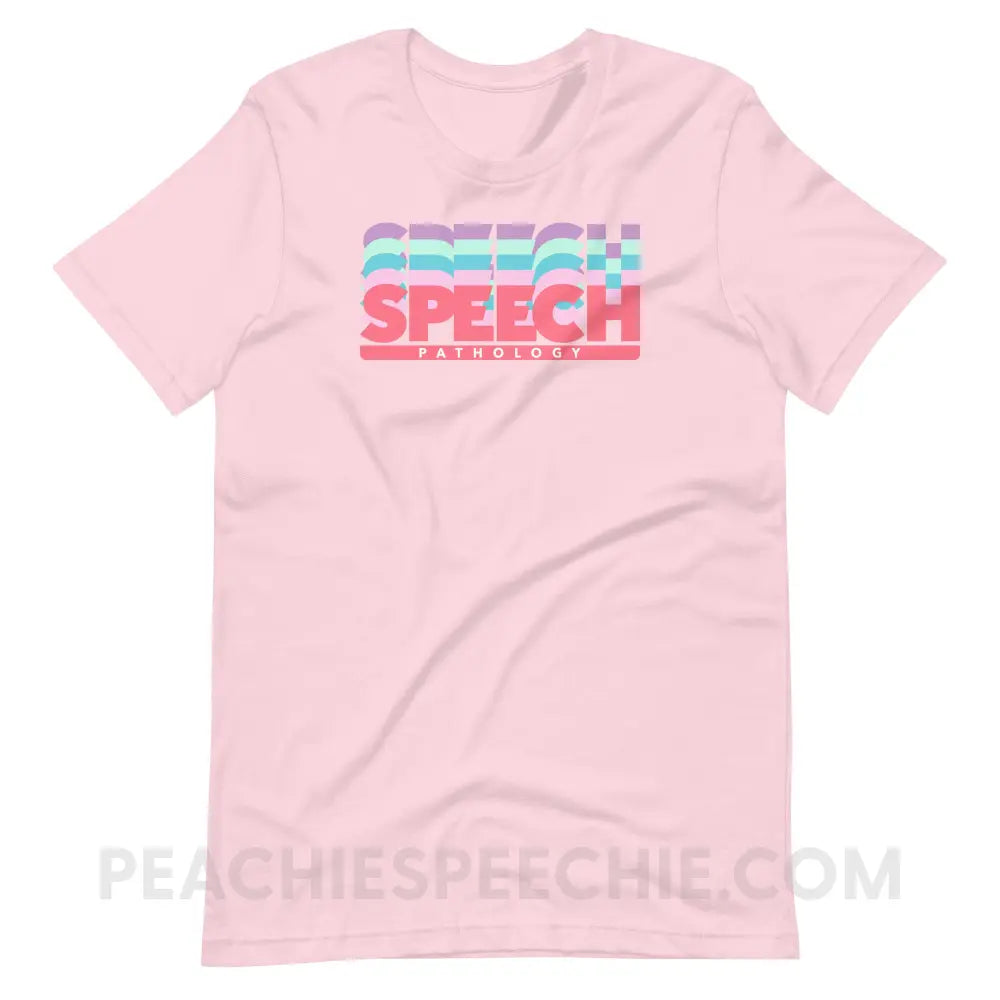 Speech Pathology Color Shades Premium Soft Tee - Pink / S - peachiespeechie.com