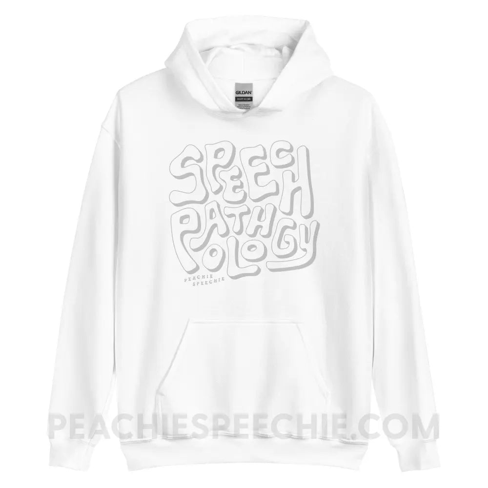 Speech Pathology Handwritten Letters Classic Hoodie - White / S - peachiespeechie.com