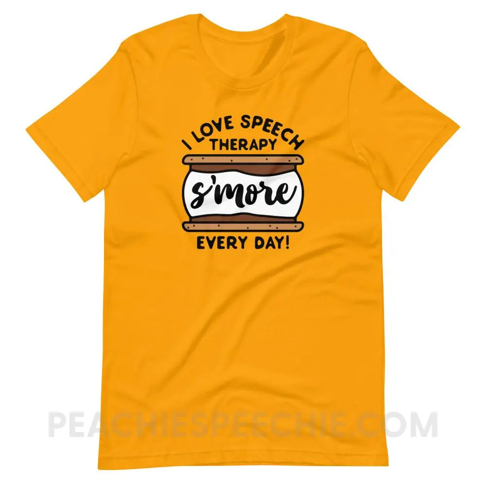 Speech S’more Premium Soft Tee - Gold / S - T-Shirts & Tops peachiespeechie.com