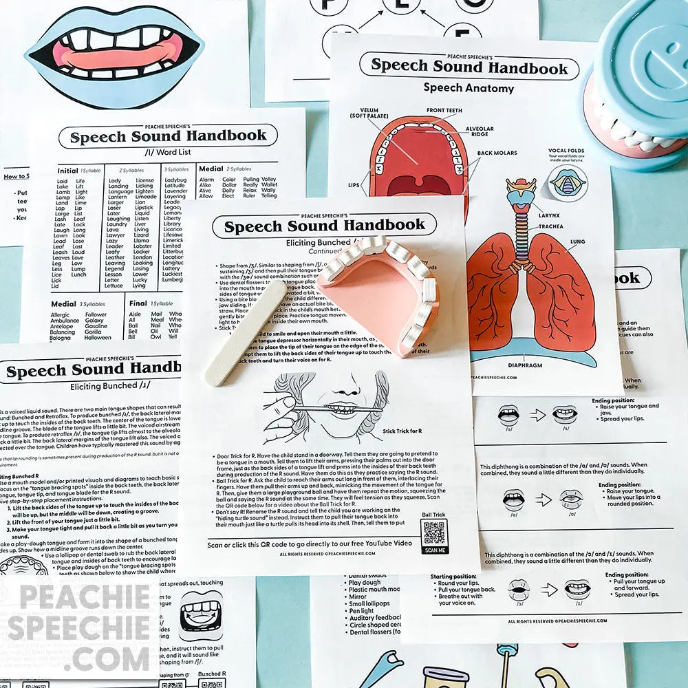 Speech Sound Handbook by Peachie Speechie - Materials peachiespeechie.com