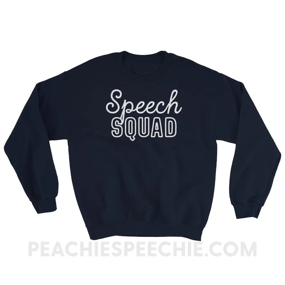 Speech Squad Classic Sweatshirt - Navy / S Hoodies & Sweatshirts peachiespeechie.com