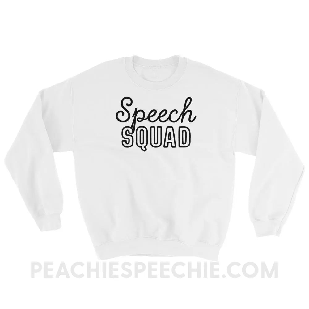 Speech Squad Classic Sweatshirt - White / S Hoodies & Sweatshirts peachiespeechie.com