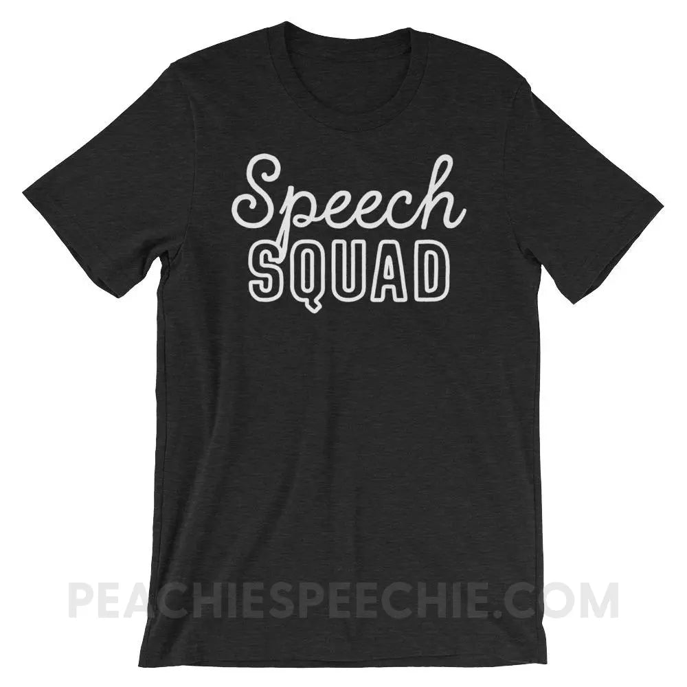 Speech Squad Premium Soft Tee - Black Heather / XS - T-Shirts & Tops peachiespeechie.com