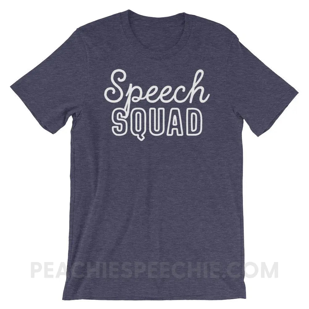 Speech Squad Premium Soft Tee - Heather Midnight Navy / XS - T-Shirts & Tops peachiespeechie.com