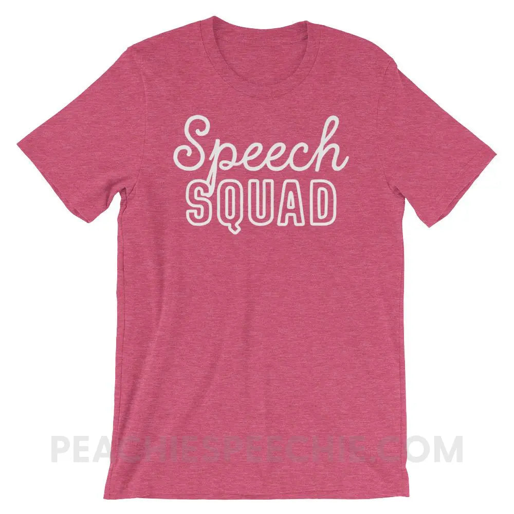Speech Squad Premium Soft Tee - Heather Raspberry / S - T-Shirts & Tops peachiespeechie.com