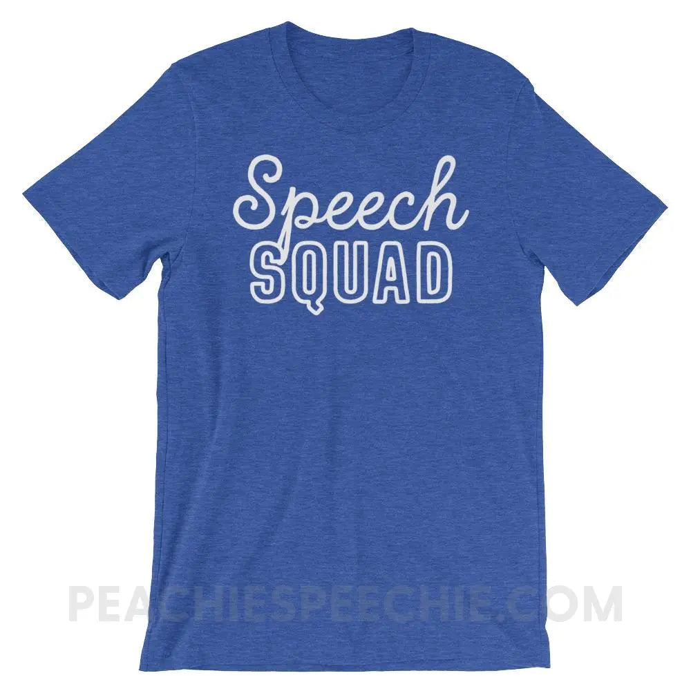 Speech Squad Premium Soft Tee - Heather True Royal / S - T-Shirts & Tops peachiespeechie.com