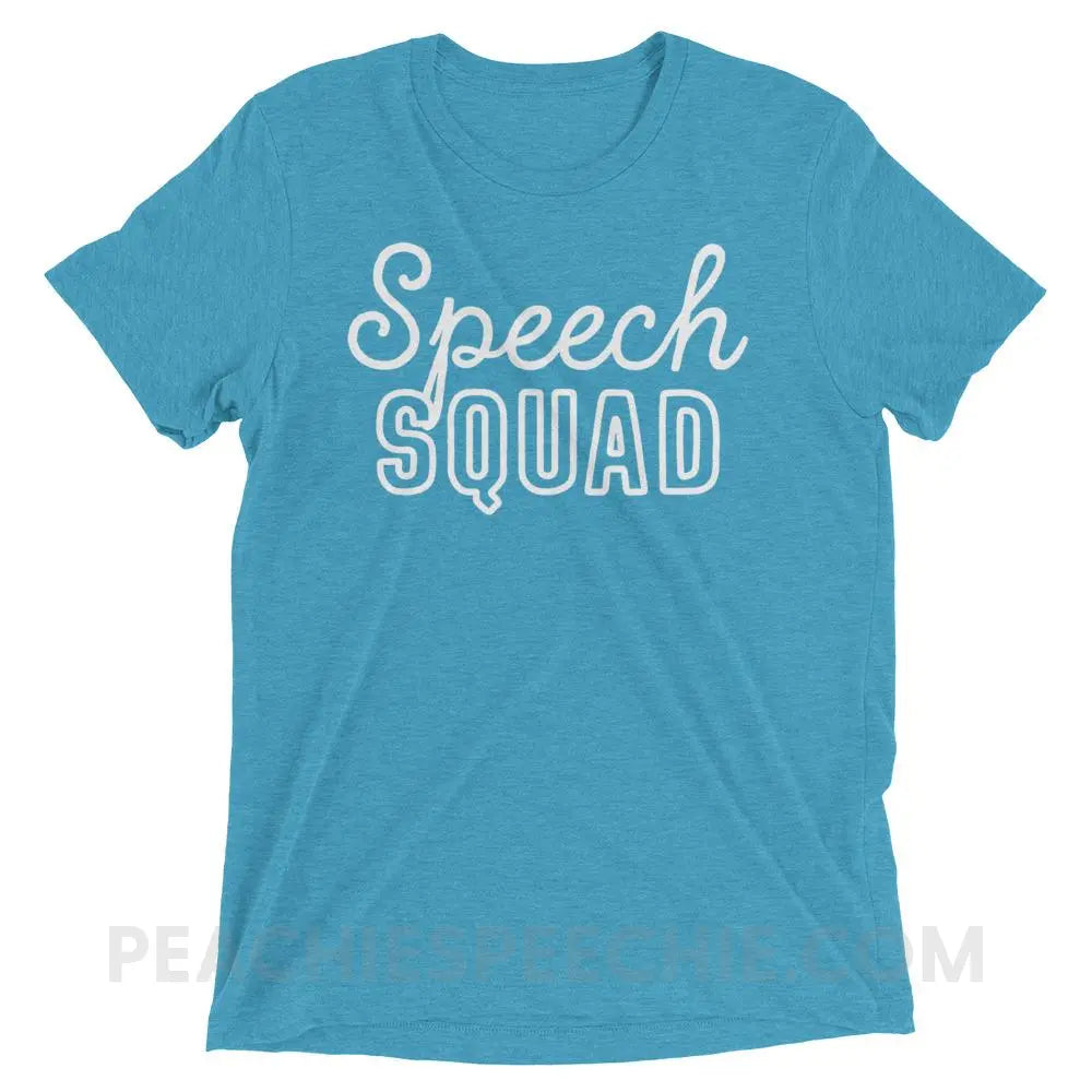 Speech Squad Tri-Blend Tee - Aqua Triblend / XS - T-Shirts & Tops peachiespeechie.com