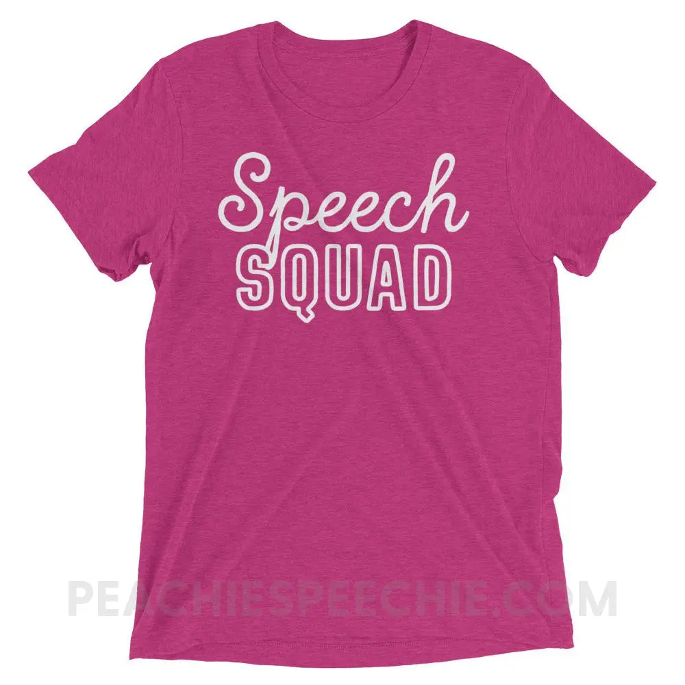 Speech Squad Tri-Blend Tee - Berry Triblend / XS - T-Shirts & Tops peachiespeechie.com