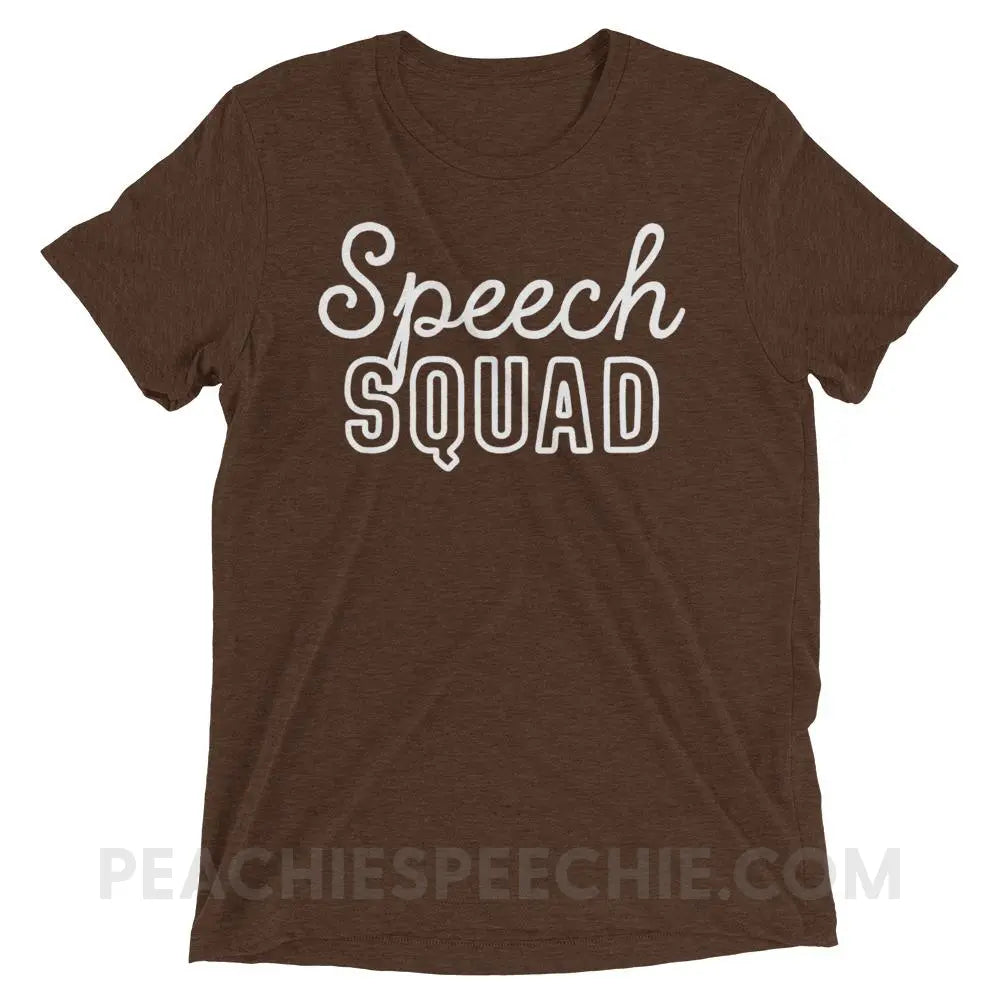 Speech Squad Tri-Blend Tee - Brown Triblend / XS - T-Shirts & Tops peachiespeechie.com