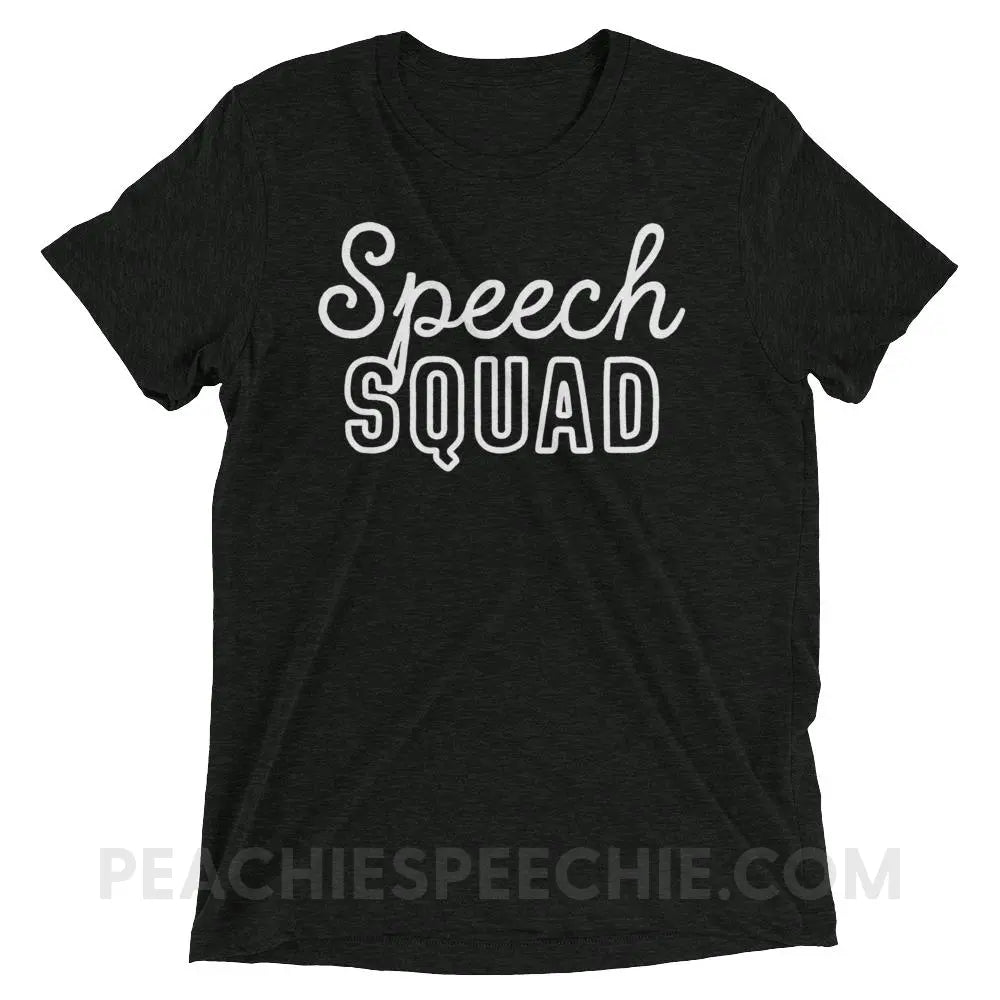 Speech Squad Tri-Blend Tee - Charcoal-Black Triblend / XS - T-Shirts & Tops peachiespeechie.com