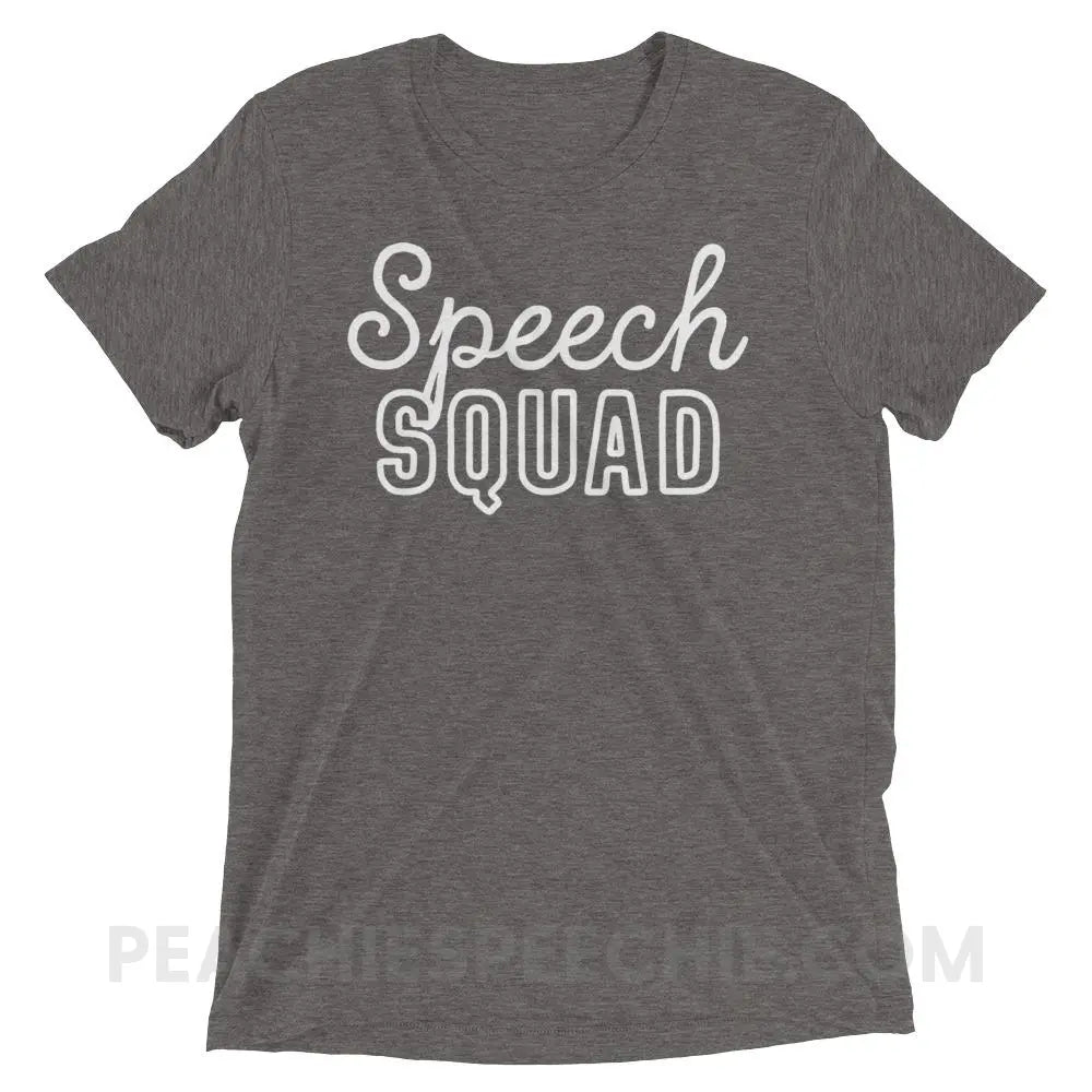 Speech Squad Tri-Blend Tee - Grey Triblend / XS - T-Shirts & Tops peachiespeechie.com