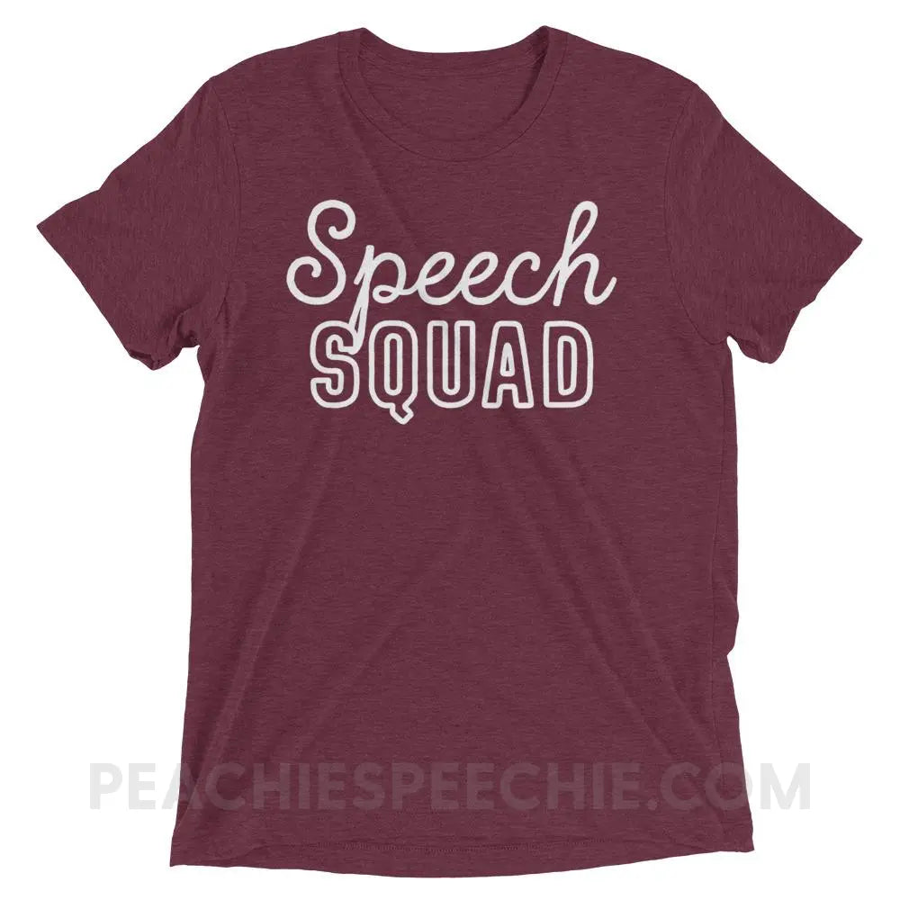 Speech Squad Tri-Blend Tee - Maroon Triblend / XS - T-Shirts & Tops peachiespeechie.com