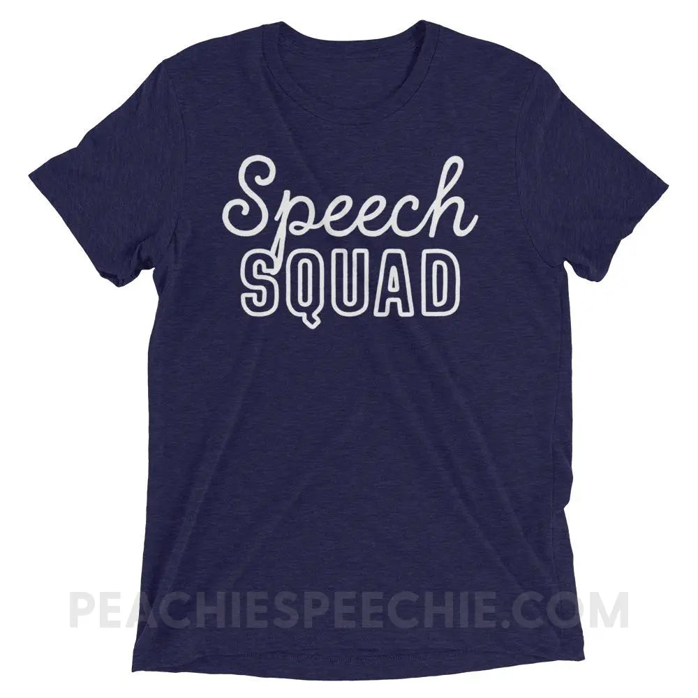 Speech Squad Tri-Blend Tee - Navy Triblend / XS - T-Shirts & Tops peachiespeechie.com