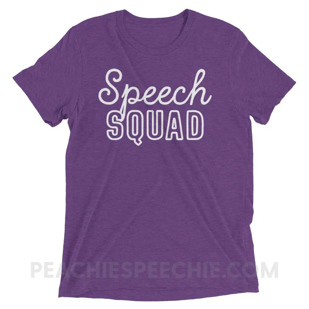 Speech Squad Tri-Blend Tee - Purple Triblend / XS - T-Shirts & Tops peachiespeechie.com