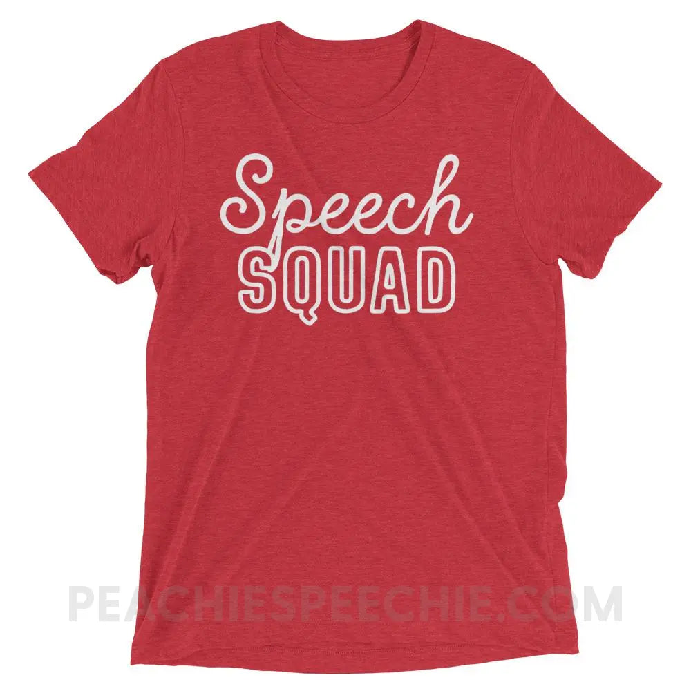 Speech Squad Tri-Blend Tee - Red Triblend / XS - T-Shirts & Tops peachiespeechie.com