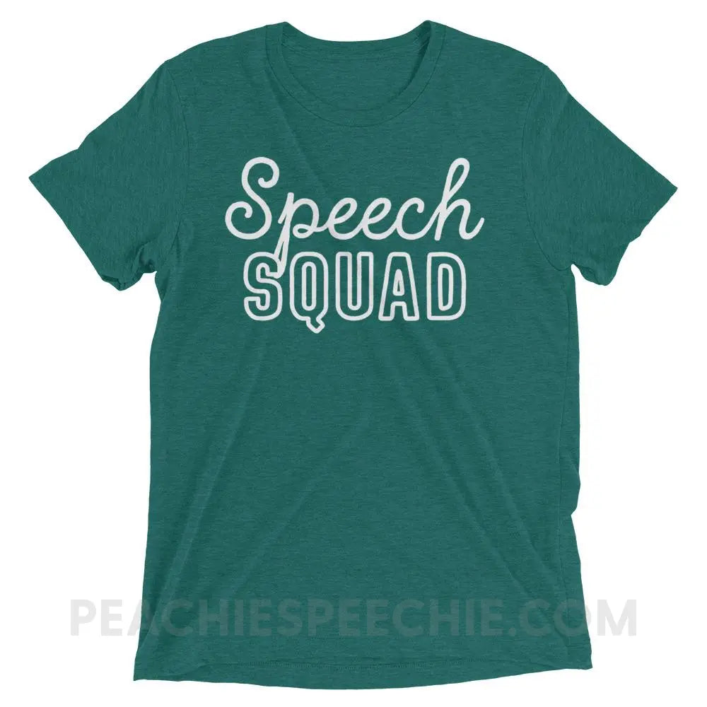 Speech Squad Tri-Blend Tee - Teal Triblend / XS - T-Shirts & Tops peachiespeechie.com
