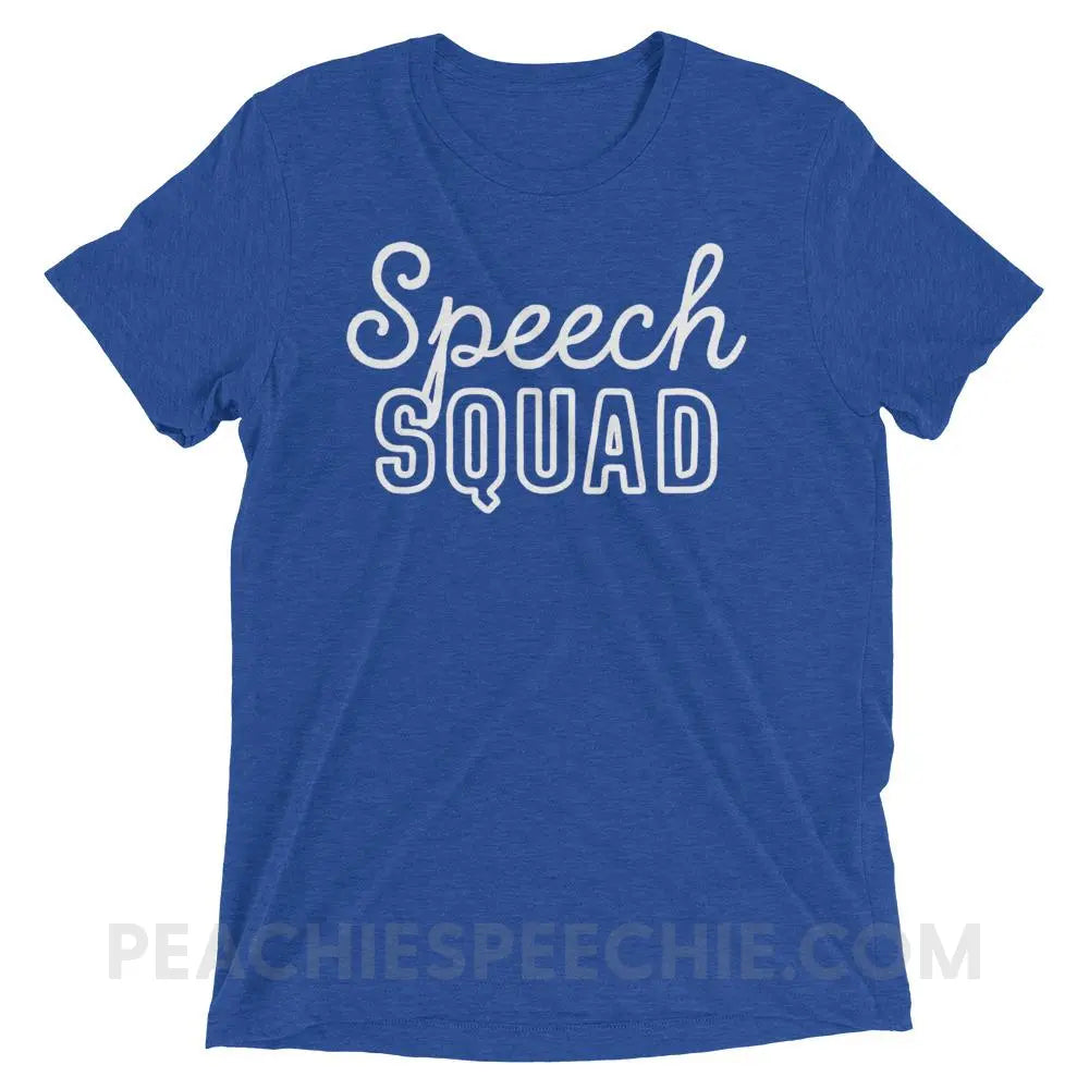 Speech Squad Tri-Blend Tee - True Royal Triblend / XS - T-Shirts & Tops peachiespeechie.com