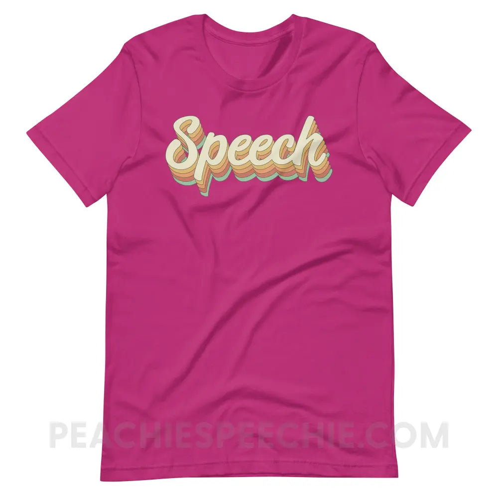 Speech Stack Premium Soft Tee - Berry / S - peachiespeechie.com