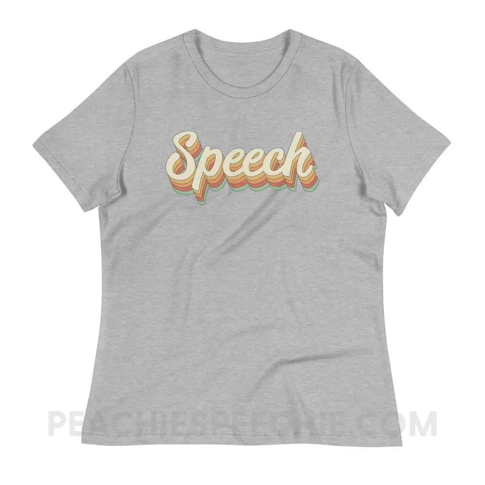 Speech Stack Women’s Relaxed Tee - Athletic Heather / S - peachiespeechie.com