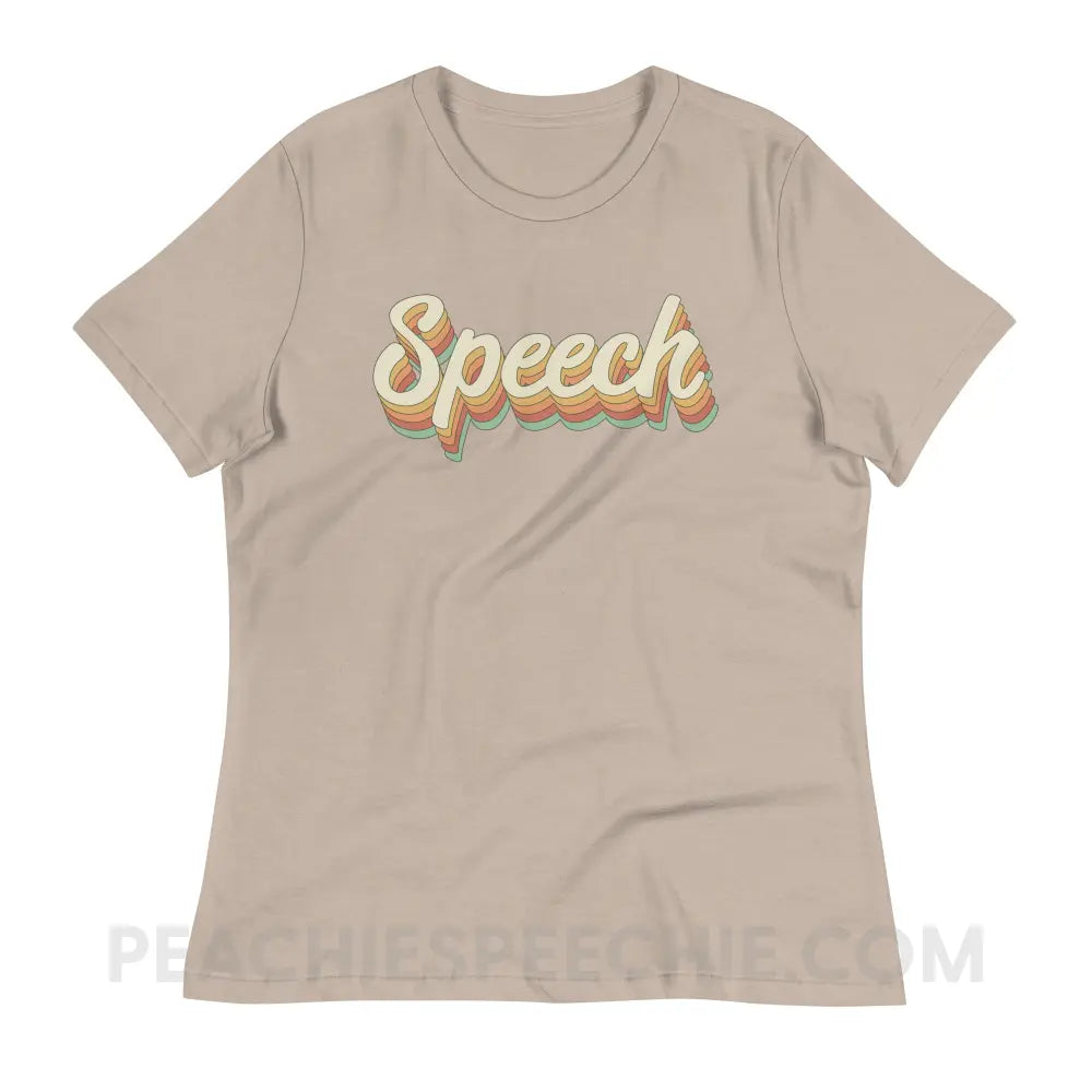 Speech Stack Women’s Relaxed Tee - Heather Stone / S - peachiespeechie.com