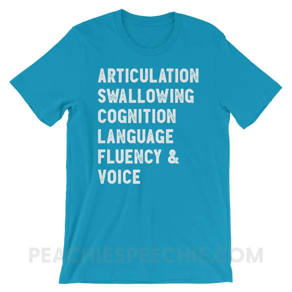 Speech Stuff Premium Soft Tee - Aqua / S - T-Shirts & Tops peachiespeechie.com