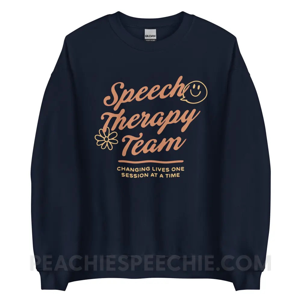 Speech Team Changing Lives Classic Sweatshirt - Navy / S - peachiespeechie.com