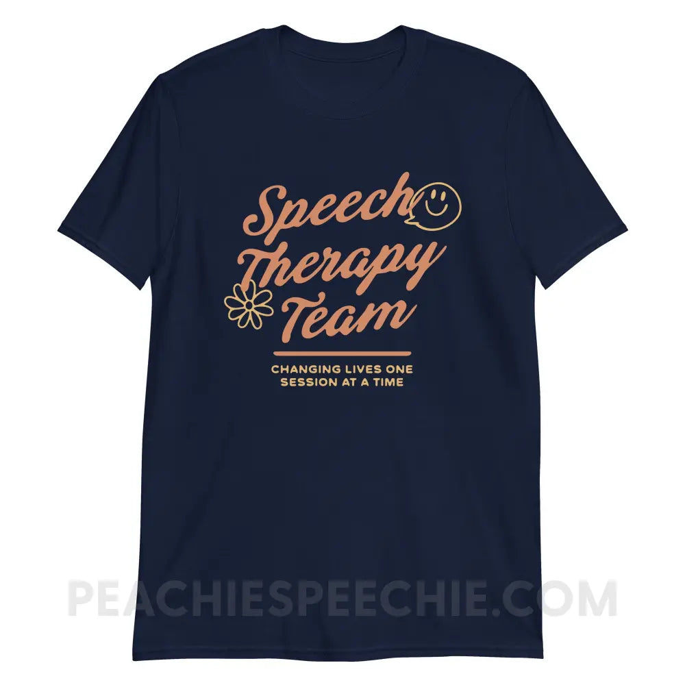 Speech Team Changing Lives Classic Tee - Navy / S - peachiespeechie.com