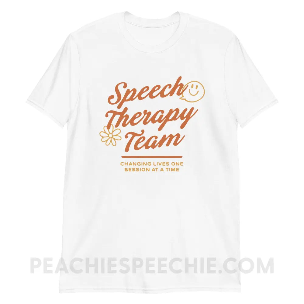 Speech Team Changing Lives Classic Tee - White / S - peachiespeechie.com