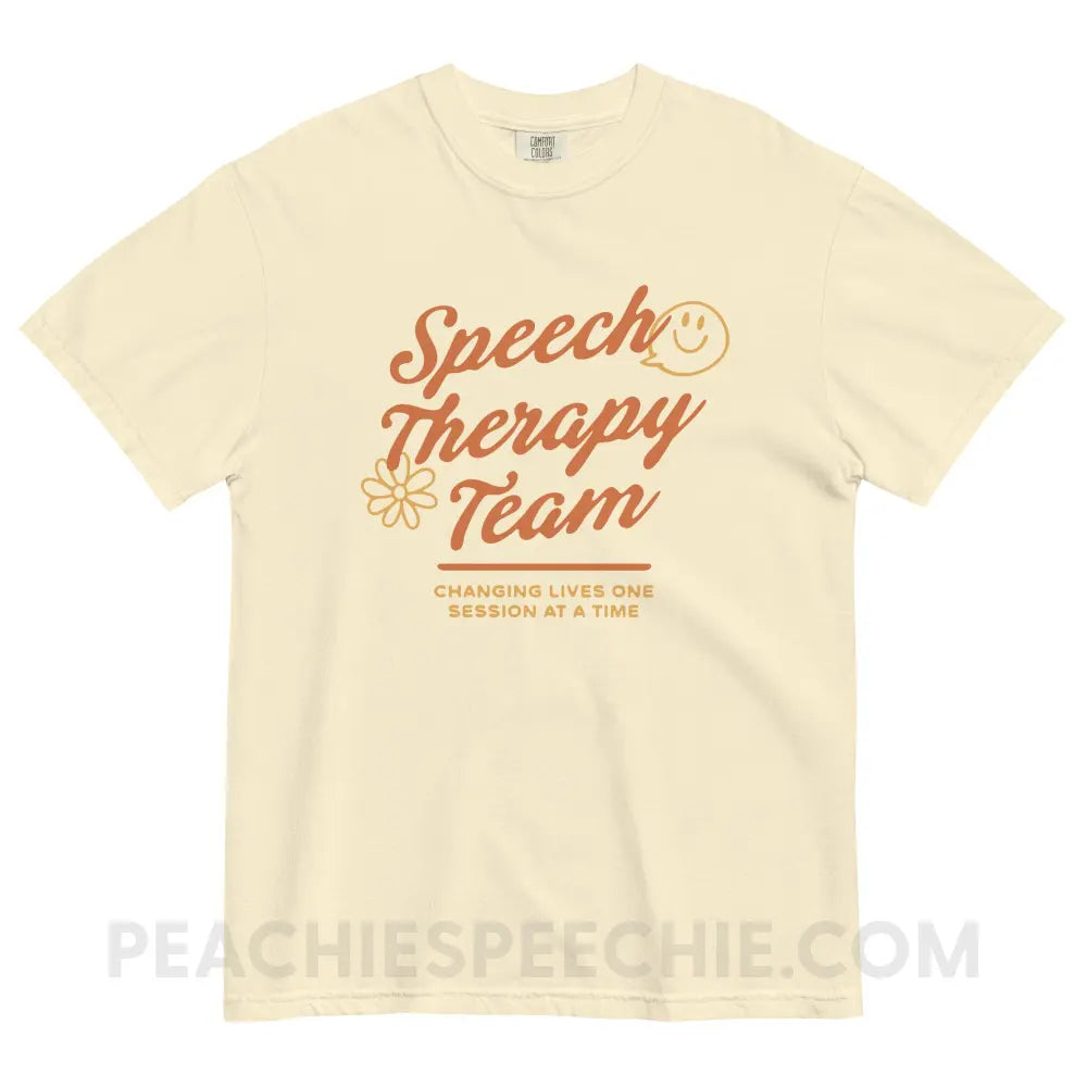 Speech Team Changing Lives Comfort Colors Tee - Ivory / S - peachiespeechie.com