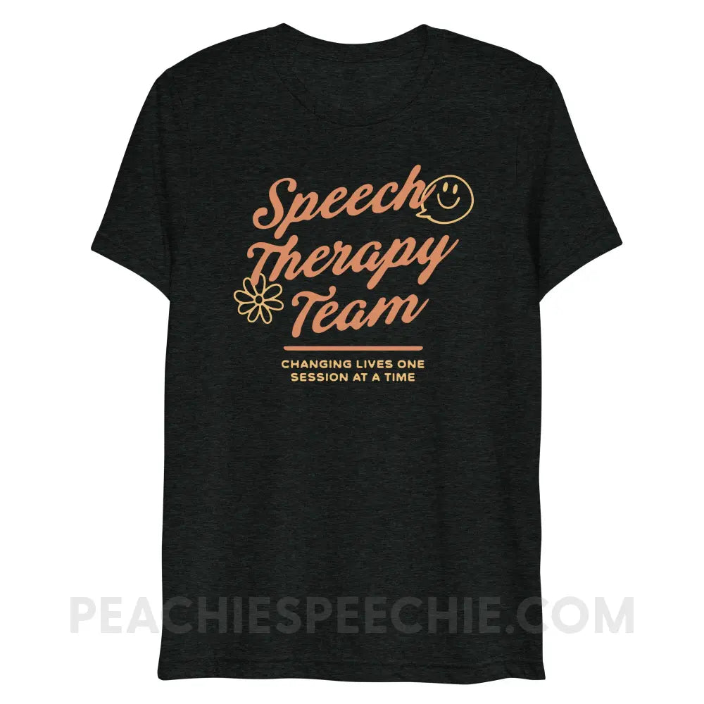 Speech Team Changing Lives Tri-Blend Tee - Charcoal-Black Triblend / XS - peachiespeechie.com