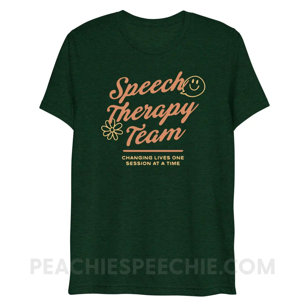 Speech Team Changing Lives Tri - Blend Tee - Emerald Triblend / XS - peachiespeechie.com