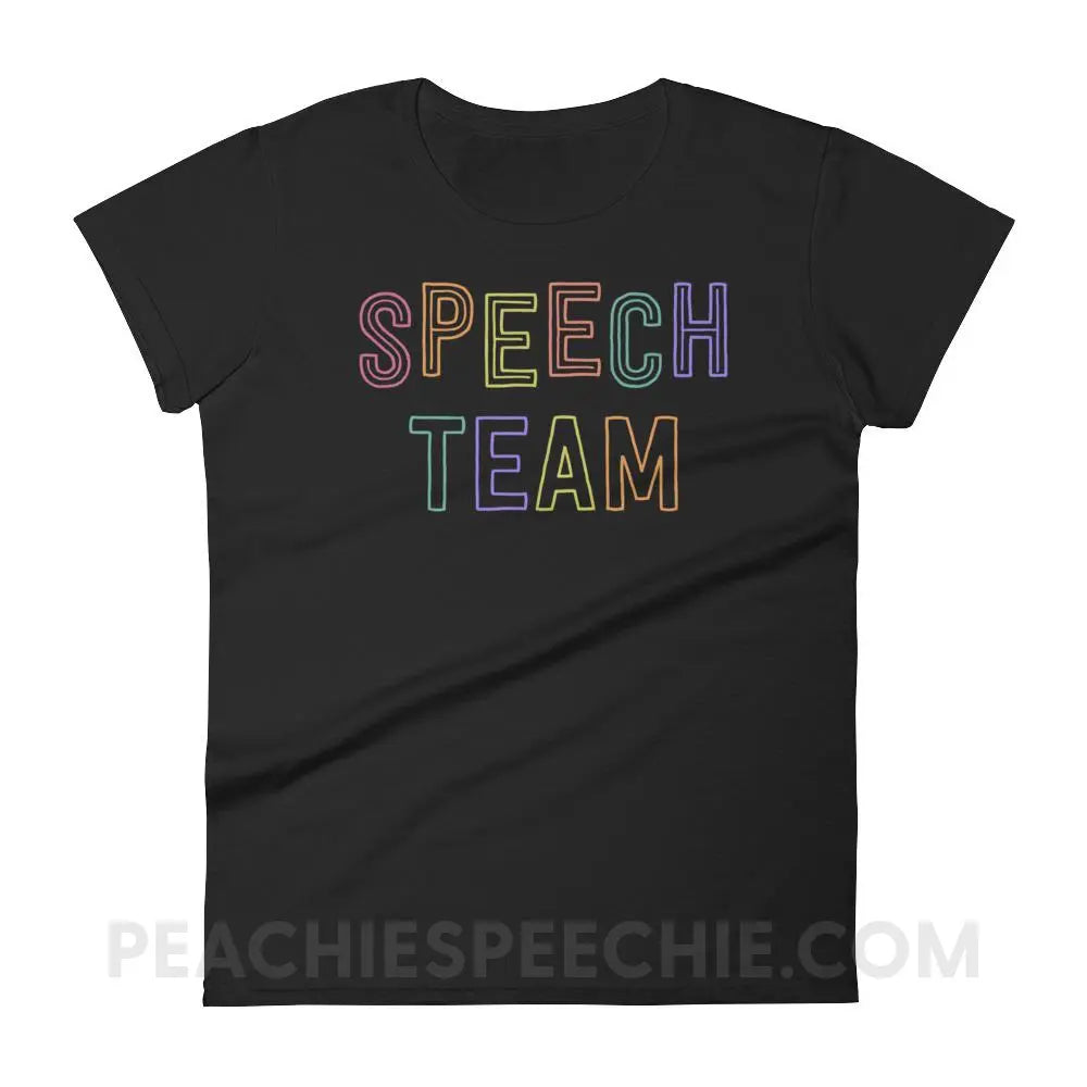 Speech Team Women’s Trendy Tee - Black / S - T-Shirts & Tops peachiespeechie.com
