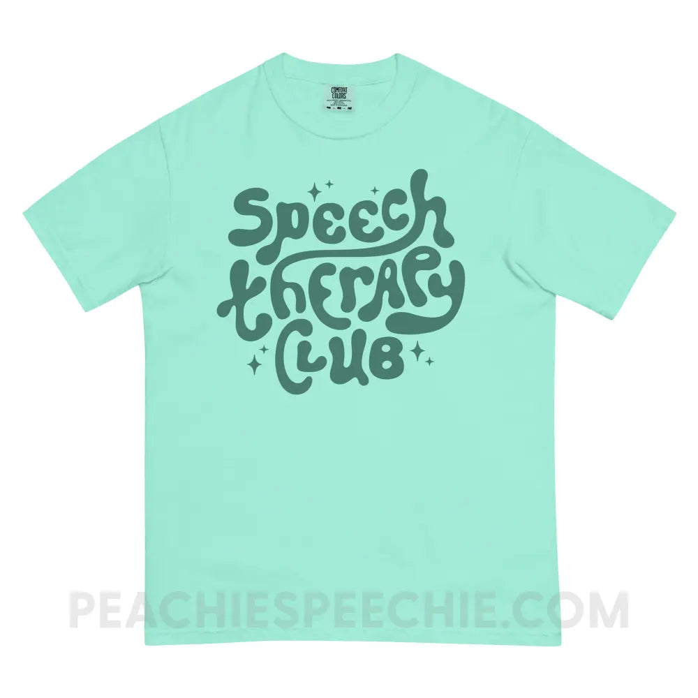 Speech Therapy Club Comfort Colors Tee - Chalky Mint / S - peachiespeechie.com