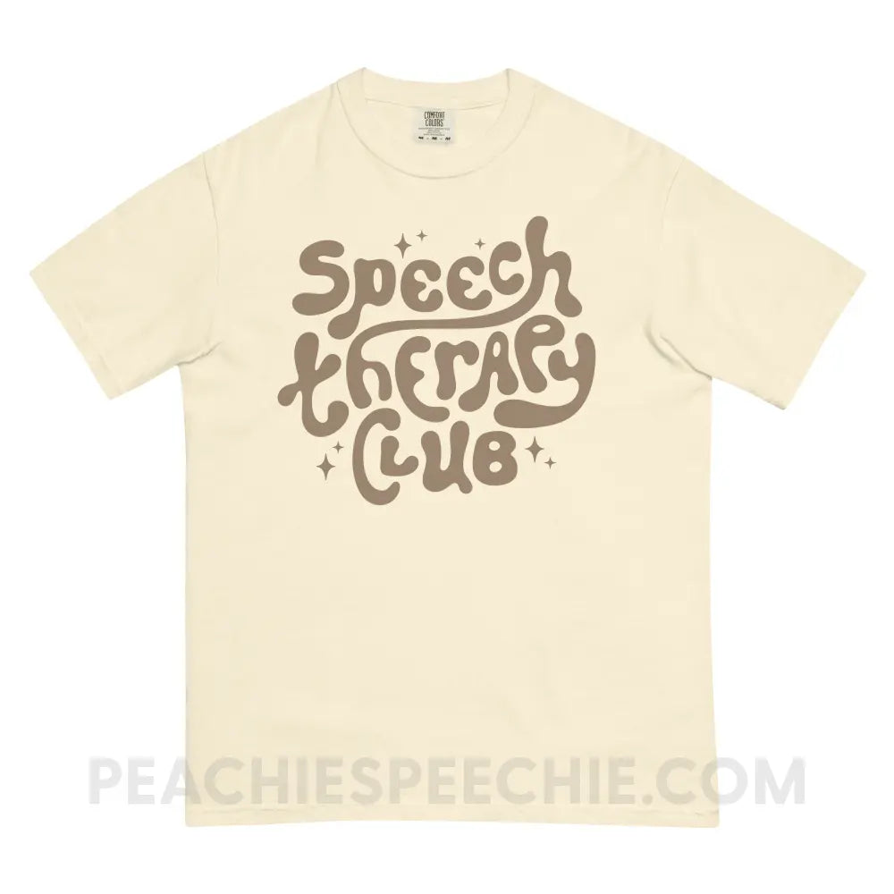 Speech Therapy Club Comfort Colors Tee - Ivory / S - peachiespeechie.com