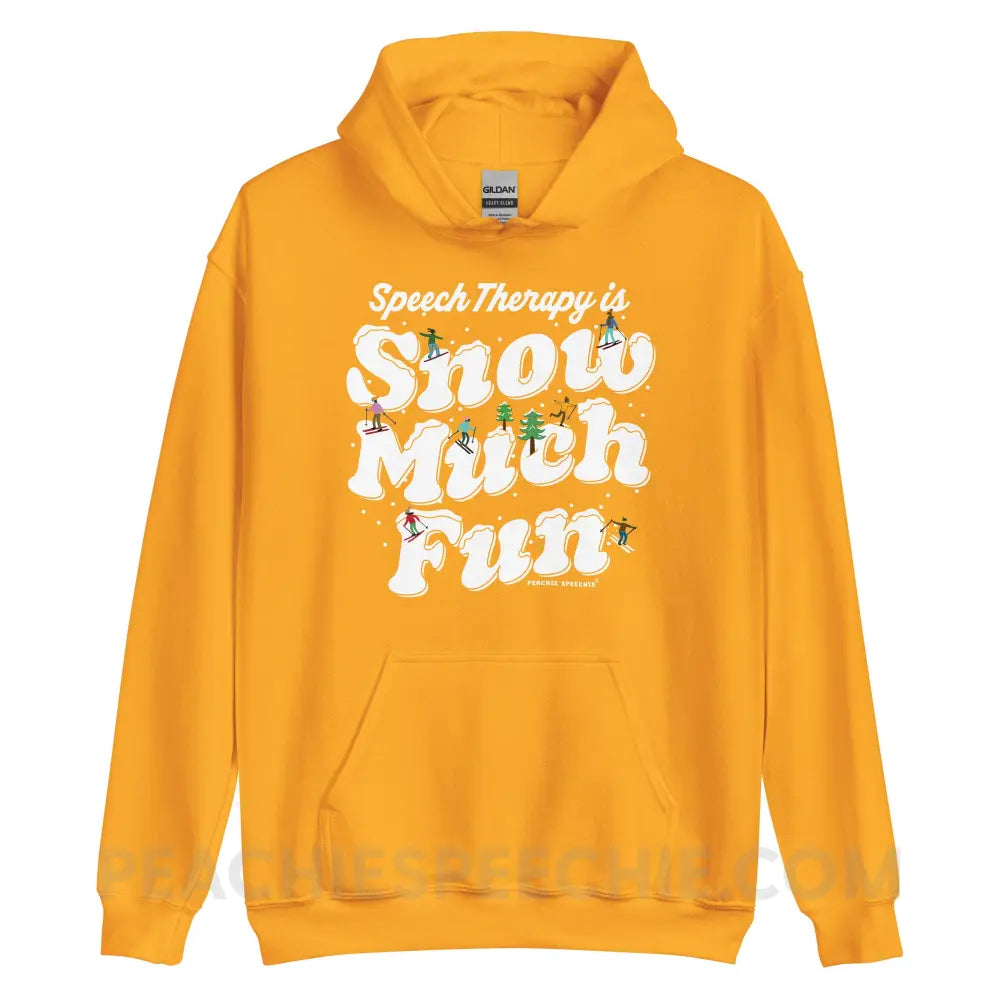 Speech Therapy is Snow Much Fun Classic Hoodie - Gold / S - peachiespeechie.com
