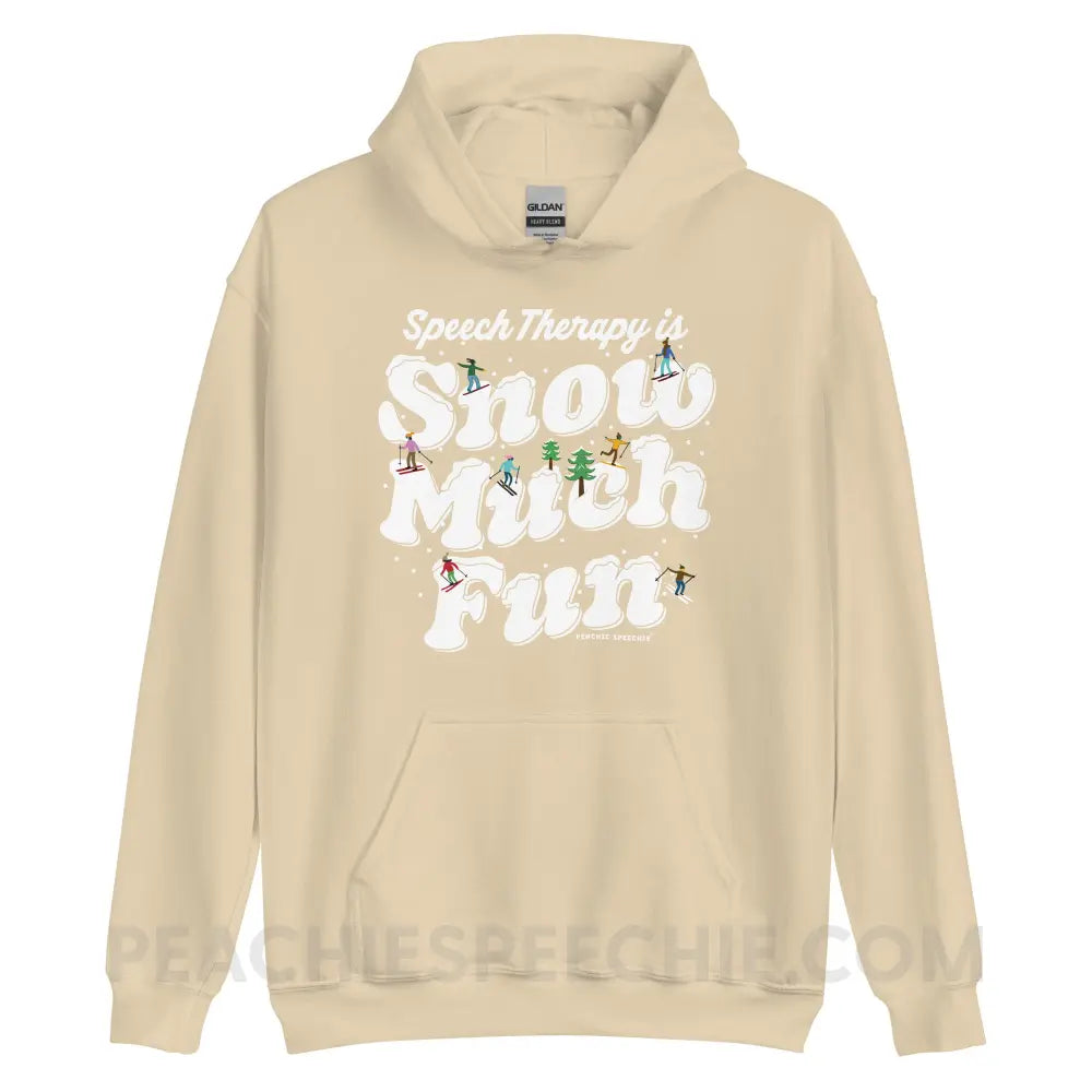Speech Therapy is Snow Much Fun Classic Hoodie - Sand / S - peachiespeechie.com