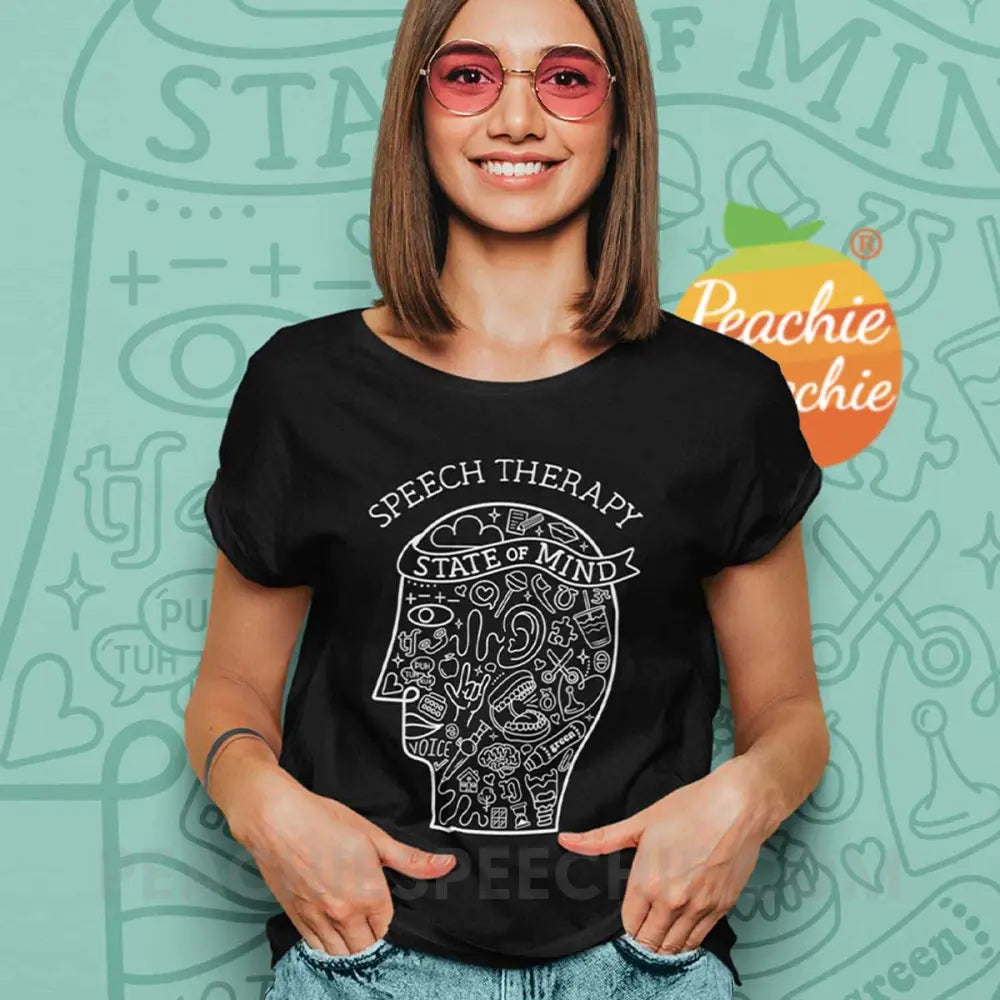 Speech Therapy State Of Mind Premium Soft Tee - peachiespeechie.com