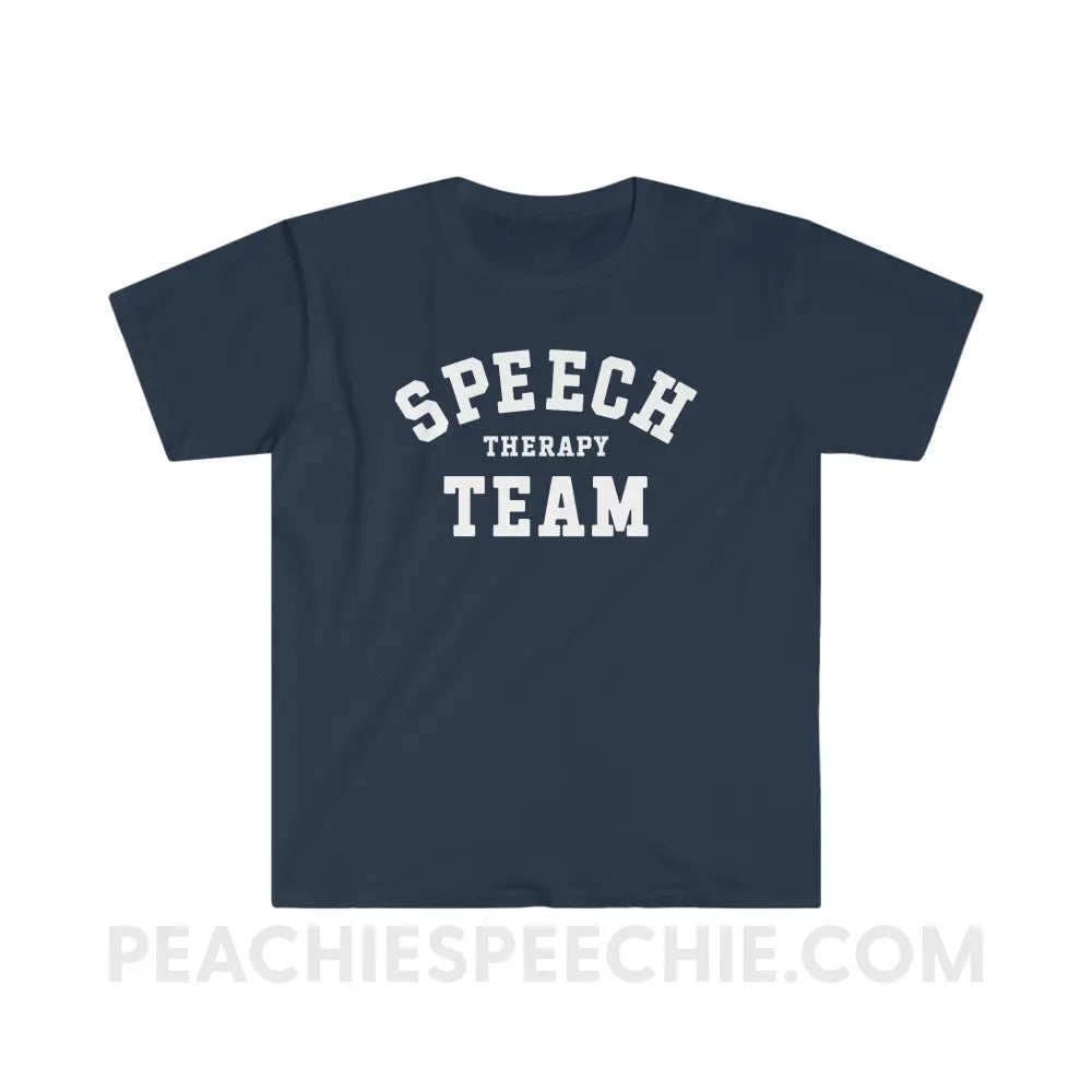 Speech Therapy Team Classic Tee - Navy / S - T-Shirt peachiespeechie.com