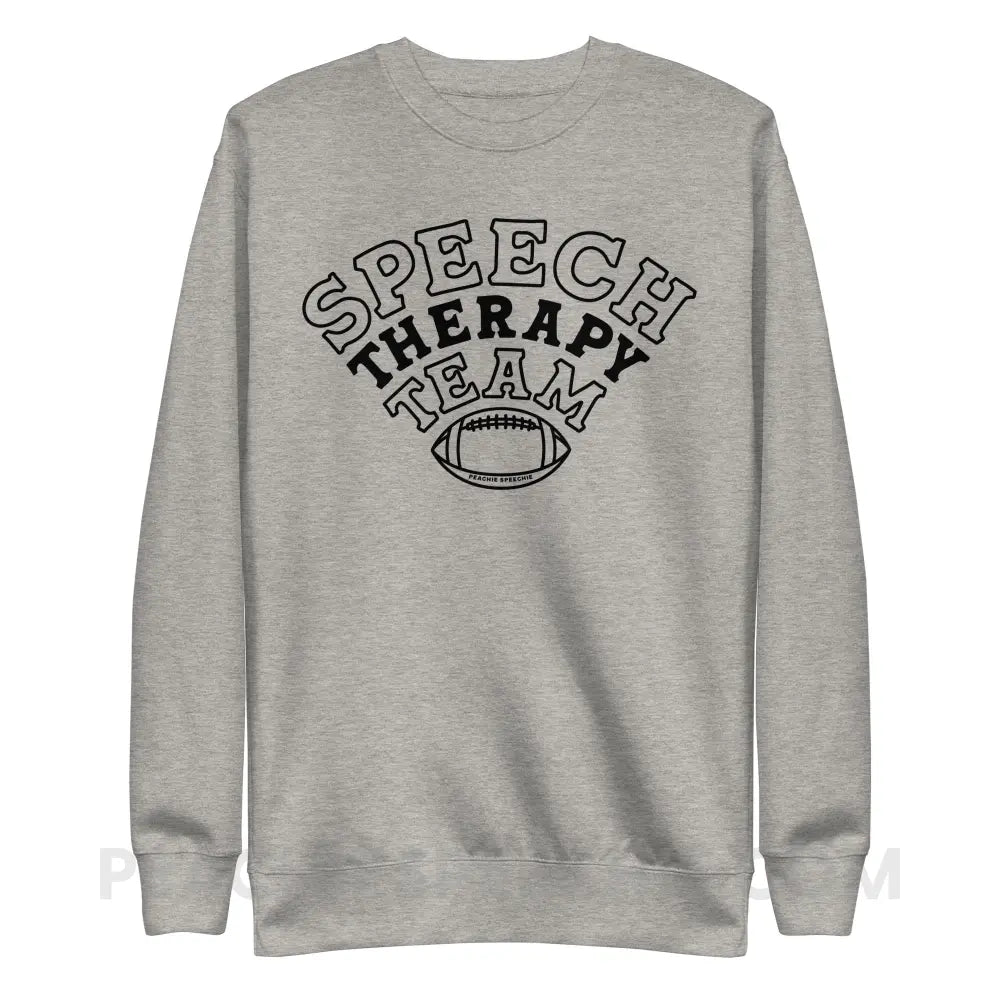 Speech Therapy Team Football Fave Crewneck - Carbon Grey / S - peachiespeechie.com