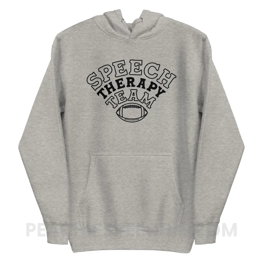 Speech Therapy Team Football Fave Hoodie - Carbon Grey / S - peachiespeechie.com