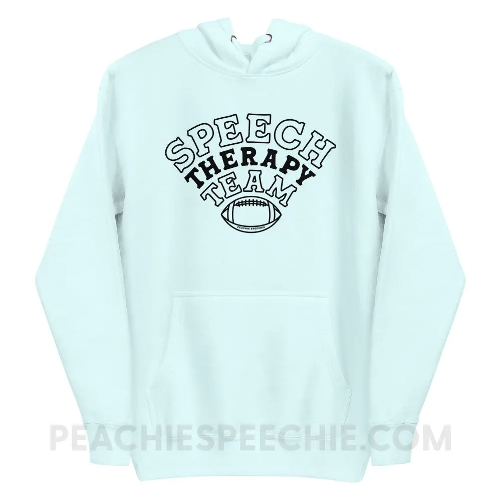 Speech Therapy Team Football Fave Hoodie - Sky Blue / S - peachiespeechie.com
