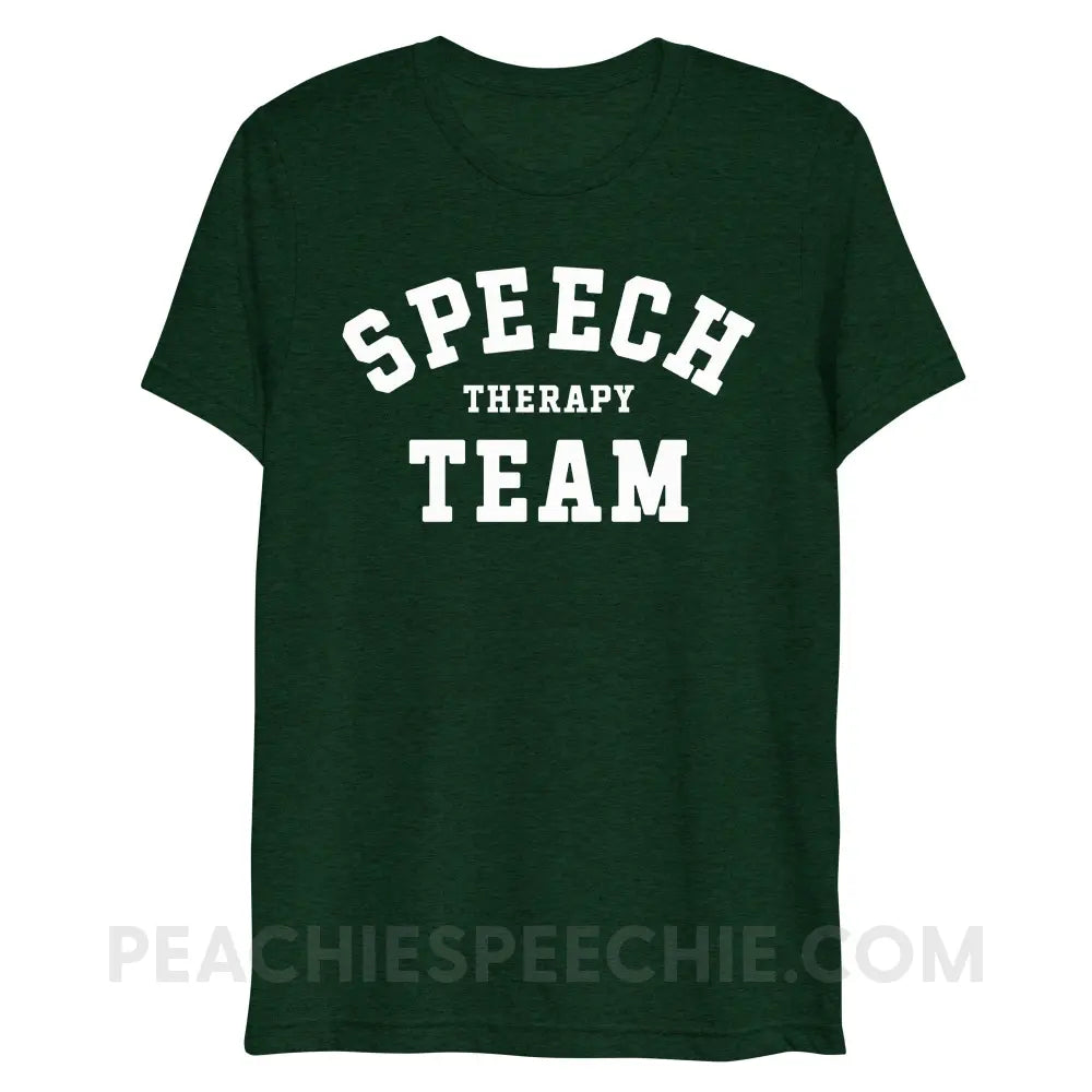 Speech Therapy Team Tri-Blend Tee - Emerald Triblend / XS - peachiespeechie.com