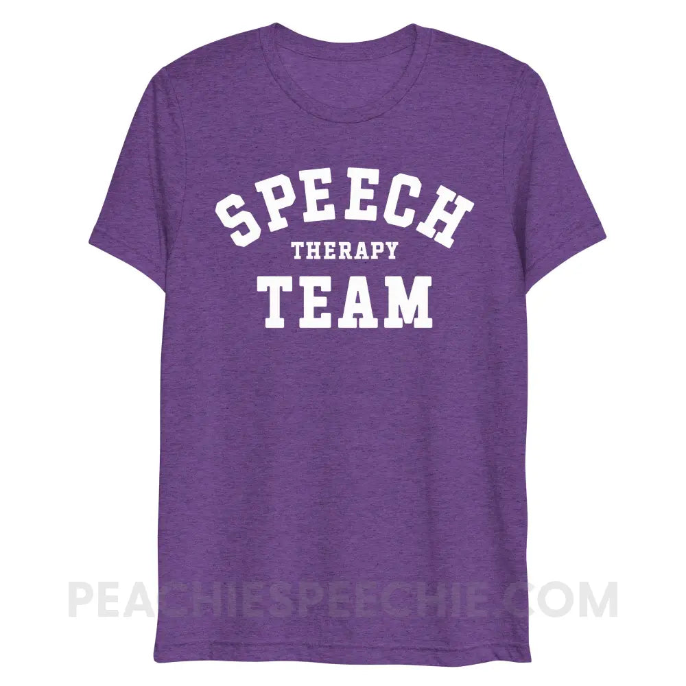 Speech Therapy Team Tri-Blend Tee - Purple Triblend / XS - peachiespeechie.com