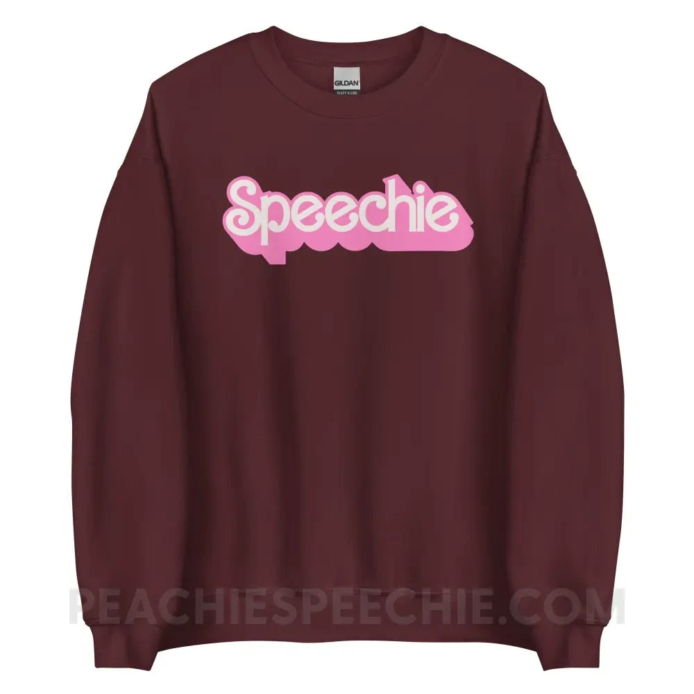 Speechie Doll Classic Sweatshirt - Maroon / S - peachiespeechie.com