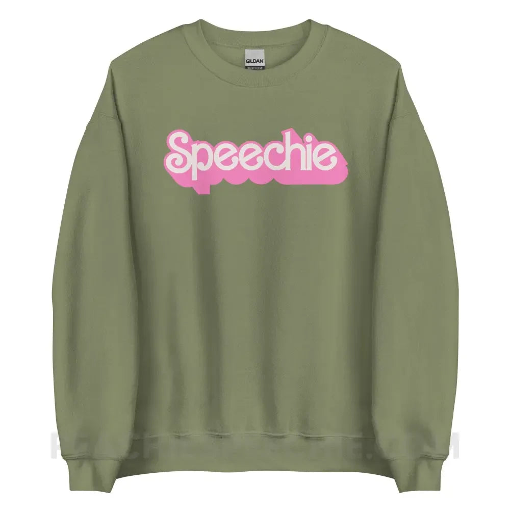 Speechie Doll Classic Sweatshirt - Military Green / S - peachiespeechie.com